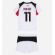 AC Milan Christian Pulisic #11 Bortedraktsett Barn 2025-26 Kortermet (+ Korte bukser)